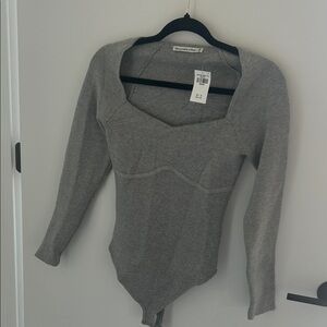 Abercrombie & Fitch Heather Gray Top